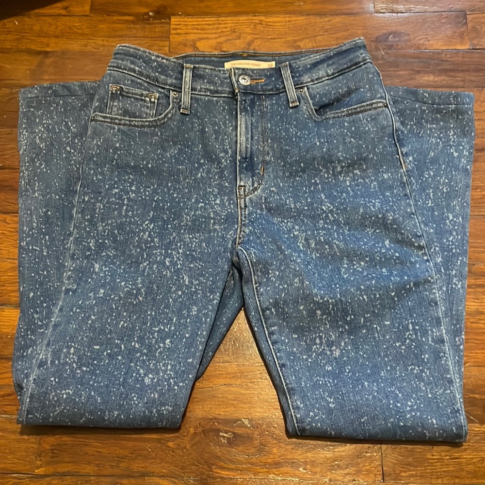 Levi’s 721 High Rise Skinny Acid Wash Jeans